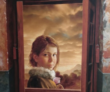 The Rose in the Window Canvas Painting