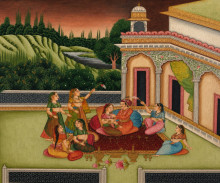 The Prince and Princess in the Garden Canvas Painting
