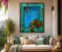 Blue Ghats & Elephant Canvas Painting
