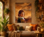 The Rose in the Window Canvas Painting