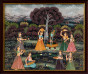 Krishna Leela in Vrindavan Canvas Painting