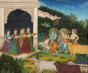 Krishna's Return to Vrindavan Canvas Painting